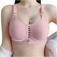 thumbnail image 1 of Penkiiy Women Bras Women's Bra Wire Free Underwear OnePiece Bra Everyday Underwear Bras Hot Pink Bras, 1 of 8