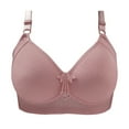 thumbnail image 1 of Penkiiy Women Bras Women's Bra Wire Free Underwear OnePiece Bra Everyday Underwear Bras Hot Pink Bras, 1 of 3