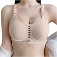 thumbnail image 1 of Penkiiy Women Bras Women's Bra Wire Free Underwear OnePiece Bra Everyday Underwear Bras Khaki Bras, 1 of 8