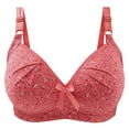 thumbnail image 1 of Penkiiy Women Bras Women's Bra Wire Free Underwear OnePiece Bra Everyday Underwear Bras Red Bras, 1 of 9