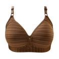 thumbnail image 1 of Penkiiy Women Bras Women's Push-up Non-slip Lace Flower Surface Beautiful Back Seamless Push-up One-piece Bra Without Steel Ring Brown Bras, 1 of 9