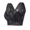 thumbnail image 1 of Penkiiy Women Bras Women's Sexy Seamless Push Up Lace Sports Bra Comfortable Breathable Base Tops Underwear Black Bras, 1 of 3