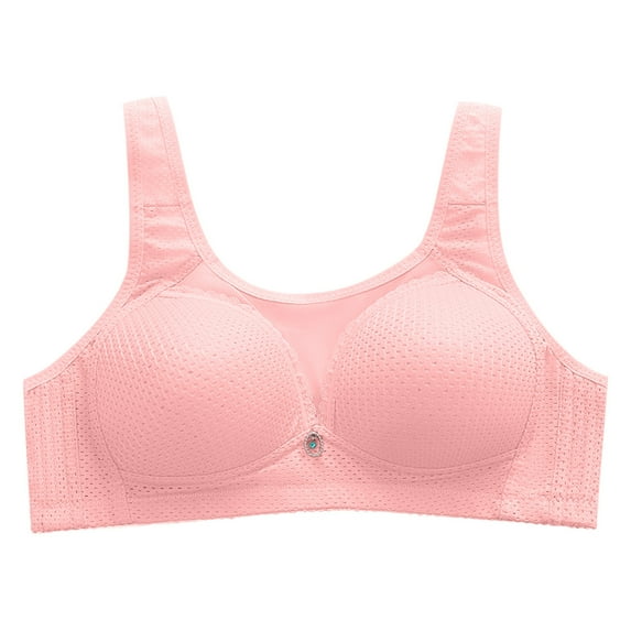 Penkiiy Women Bras Women's Thin Large Size Breathable Gathered Underwear Women's Non-steel Bra Daily Bra Watermelon Red Bras