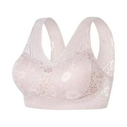 Penkiiy Women Bras Womens Solid Lace Lingerie Bras Plus Size Underwear Bralette Bras Comfortable Bra Khaki Bras