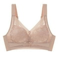 thumbnail image 1 of Penkiiy Women Bras Womens Solid Lace Lingerie Bras Plus Size Underwear Bralette Bras Comfortable Bra Khaki Bras, 1 of 3