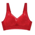 thumbnail image 1 of Penkiiy Women Bras Womens Solid Lace Lingerie Bras Plus Size Underwear Bralette Bras Comfortable Bra Red Bras, 1 of 3