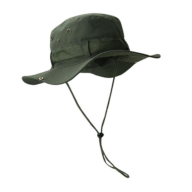Penkiiy Women Men Bucket Hats with String Wide Brim Hiking Fishing UV ...