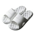 thumbnail image 1 of Penkiiy Women Men Slippers Home Couple Shoes Indoor Outside Soft Soled Bathroom Bath Slippers 38 White, 1 of 5