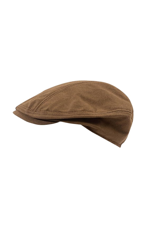 Women Men's Newsboy Caps Washing Cotton Cooling Lightweight Cap for Men Adjustable Flat Cap 7 Years Coffee