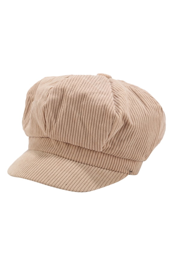 Women Newsboy Cap Summer Beret Cap Cabbie Painter Hat Vintage Octagonal Visor Hats Retro Peaked Paperboy Khaki