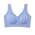 thumbnail image 1 of Penkiiy Women Nursing Bras Ladies Comfortable Breathable No Steel Ring Front Buckle Breastfeeding Bra Woman Underwear Blue Bras, 1 of 4