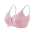 thumbnail image 1 of Penkiiy Women Nursing Bras Ladies Comfortable Breathable No Steel Ring Front Buckle Breastfeeding Bra Woman Underwear Pink Bras, 1 of 9
