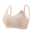 thumbnail image 1 of Penkiiy Women Nursing Bras Woman Sexy Ladies Bra Without Steel Rings Sexy Vest Large Size Lingerie Underwire Nursing Bras Beige Bras, 1 of 3