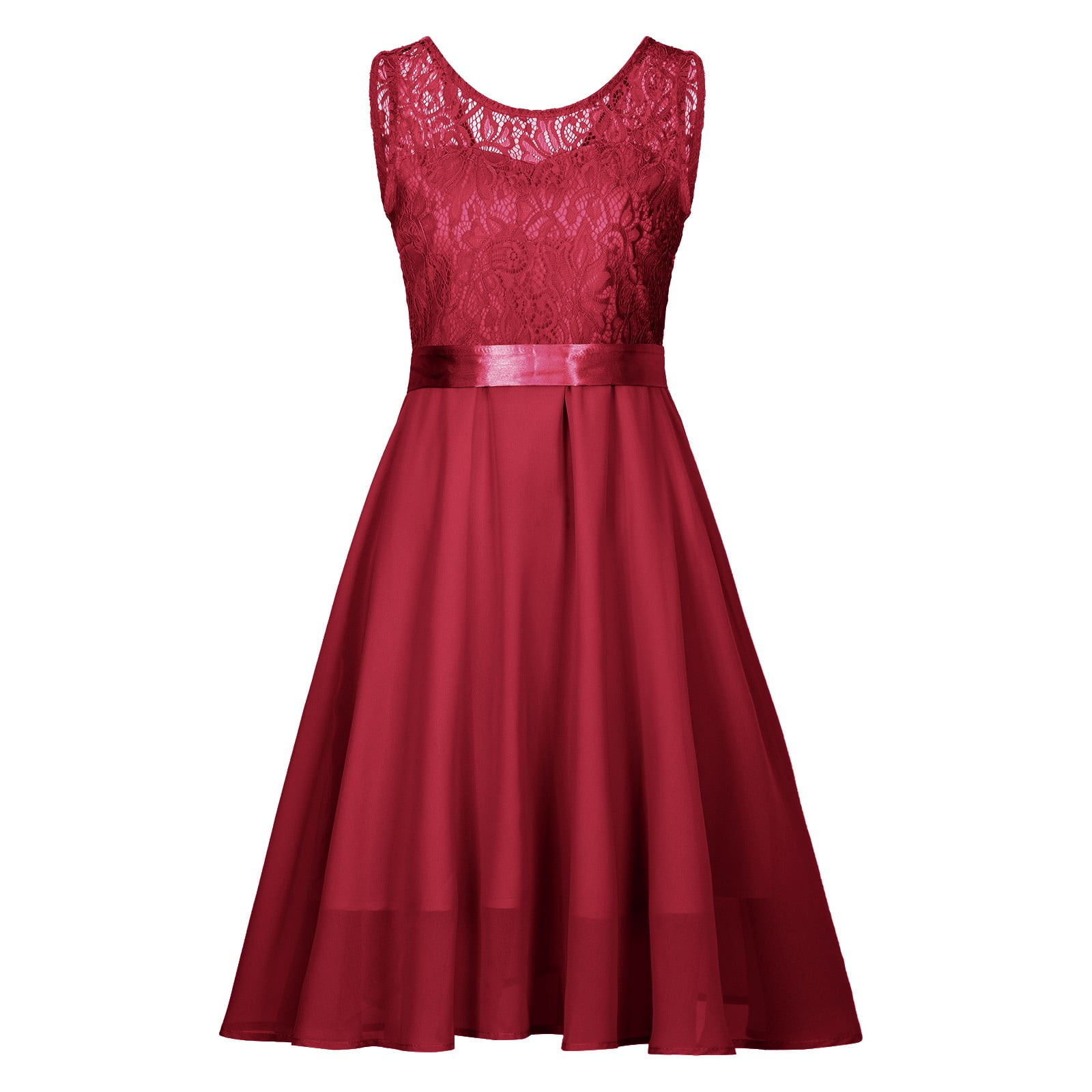 Red Party Dress - Red Velvet Dress | ADKN