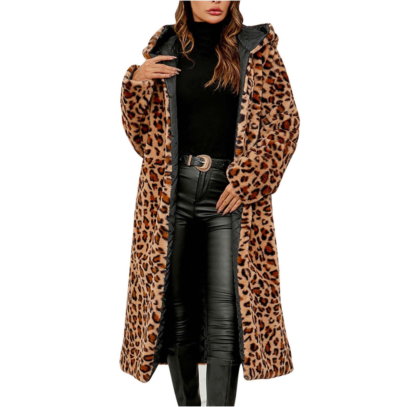 polysooem★韓国★人気★FURRY LEOPARD HALF COAT, LEOPARD Leopard Fur Coat