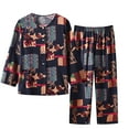 thumbnail image 1 of Penkiiy Women's Capri Pajama Sets Sleepwear Top with Capri Pants 2 Piece Sleep Set 2XL Multicolor, 1 of 1