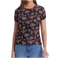 thumbnail image 1 of Penkiiy Women's Casual Reflective Short Sleeve Round Neck Tops T Shirts XL Black, 1 of 9