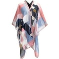 thumbnail image 1 of Penkiiy Women's Chiffon Floral Scarf Wrap - Lightweight Summer Shawl with UV Protection (2-in-1 Versatile Cover Up), 1 of 2