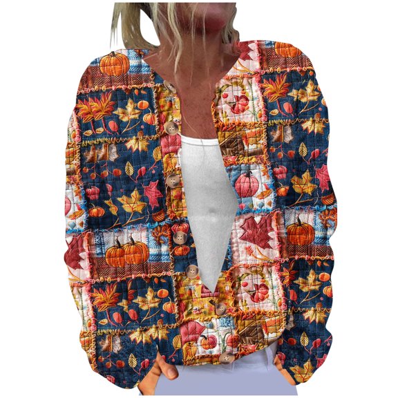 Penkiiy Women's Christmas Sweater Cardigan Heart Print Y2K Button Open Front Cardigans V Neck Cropped Knitted Outerwear 2XL Multicolor