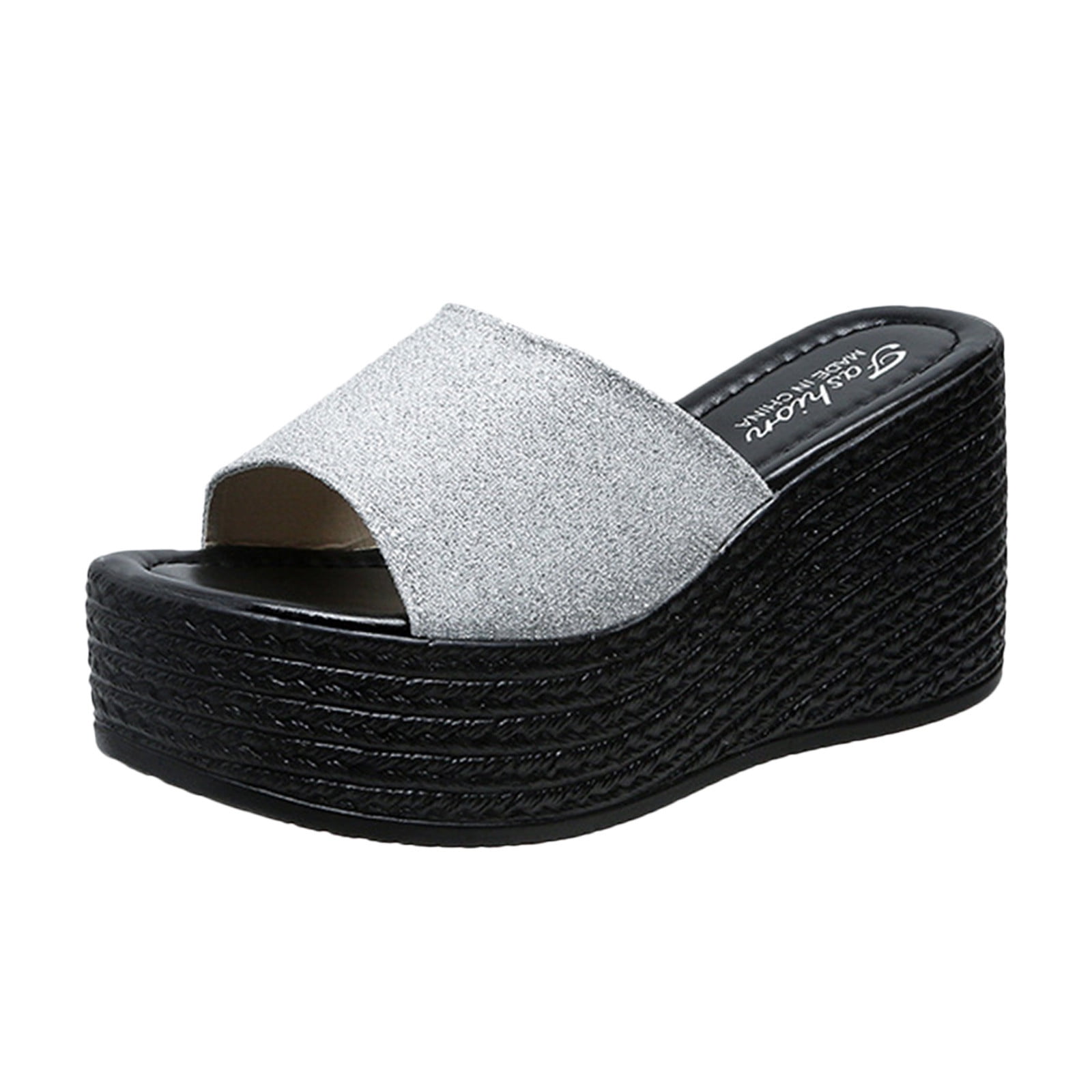 Oiangi Women's Wedge Sandals – Flower Print, Casual Summer Slippers With Arch Support - View #8