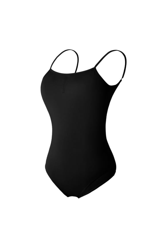 Women's Dance Practice Suit Suspender Backless Jumpsuit Gymnastics Suit Body Suit Camisole Teens Women Dance Leotards for Ballet, Gymnastic, Swim, Yoga XL Black