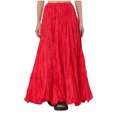 thumbnail image 1 of Penkiiy Women's Flowing Drape Wrinkled Loose And Slimming Oversized Skirt Half Length Skirt Free Size Red, 1 of 9