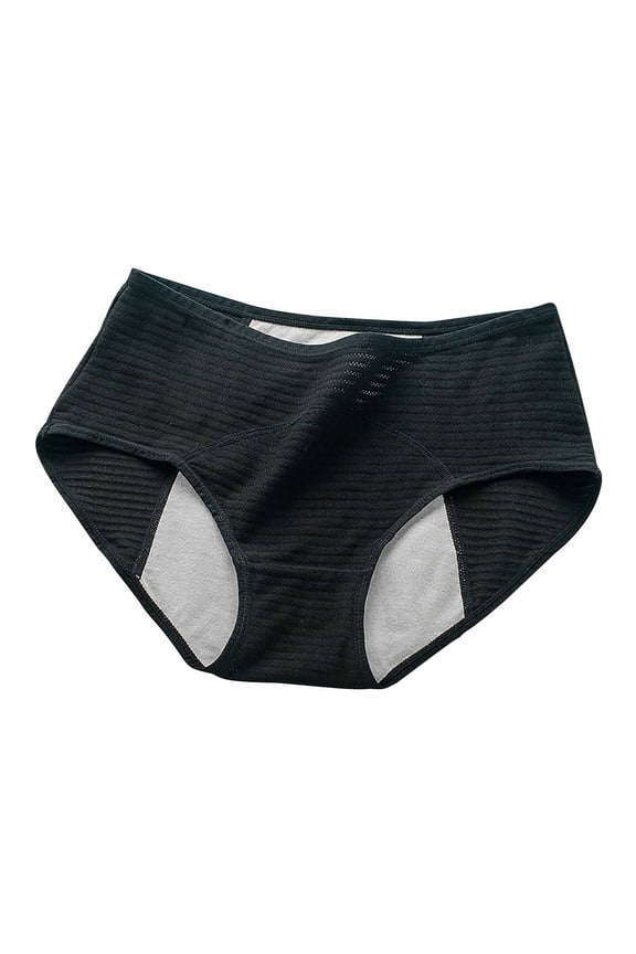 Women's High-Leg Brief Panty with Lace Back Coverage Full Rise Briefs Underwear L Black