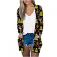 thumbnail image 1 of Penkiiy Women's Lightweight Open Front Cardigans Long Sleeve Casual Soft Drape Fall Cardigan with Pocket Black for L, 1 of 5