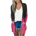 thumbnail image 1 of Penkiiy Women's Lightweight Open Front Cardigans Long Sleeve Casual Soft Drape Fall Cardigan with Pocket Hot Pink for 2XL, 1 of 5