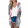 thumbnail image 1 of Penkiiy Women's Lightweight Open Front Cardigans Long Sleeve Casual Soft Drape Fall Cardigan with Pocket Pink for 2XL, 1 of 5