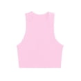 thumbnail image 1 of Penkiiy Women's Ribbed Knit Sleeveless Round Neck Slim Fitted Basic Crop Tank Top S Pink, 1 of 3