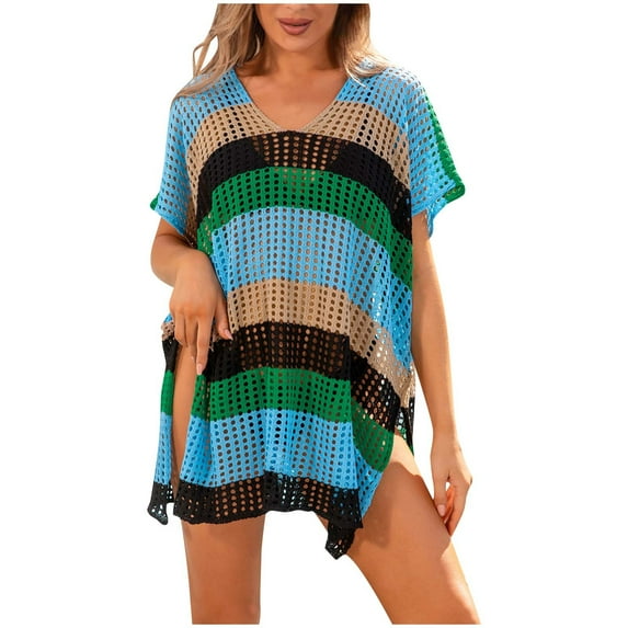 Penkiiy Women's Swimsuit Solid Ruffles Beach Cover Up Shirt Bikini Beachwear Bathing Suit Beach Cardigan Free Size Black