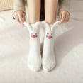 thumbnail image 1 of Penkiiy Women's Ultra-Soft Faux Sherpa Winter Socks - Cozy Thermal Sleep Socks, Non-Slip Home Floor Slipper Socks for Cold Weather (Cute Crew Length), 1 of 2