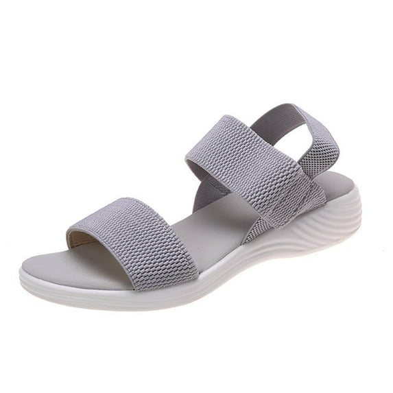 Penkiiy Women’s Water Sandal Backstrap Casual Platform Open Toe Sandal 35 Gray