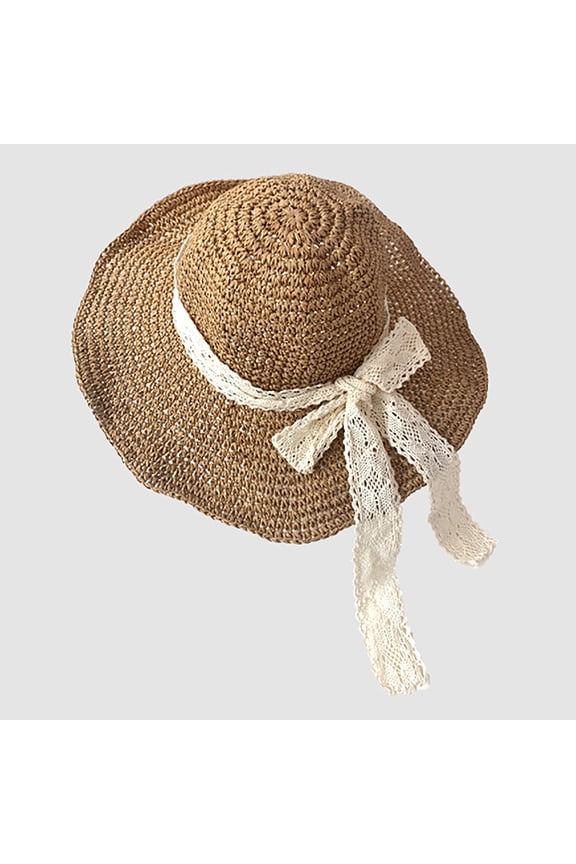 Women's Wide Brim Straw Hat UPF 50+ Sun Protection - Summer Beach Vacation Essential, Adjustable Boho Chic Hat for Outdoor, Travel & Fashionable Beach Accessories