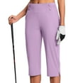 thumbnail image 1 of Penkiiy Womens 22" Wide Leg Capri Pants Yoga Legging High Waist Cropprd Pants with Pockets, 1 of 7