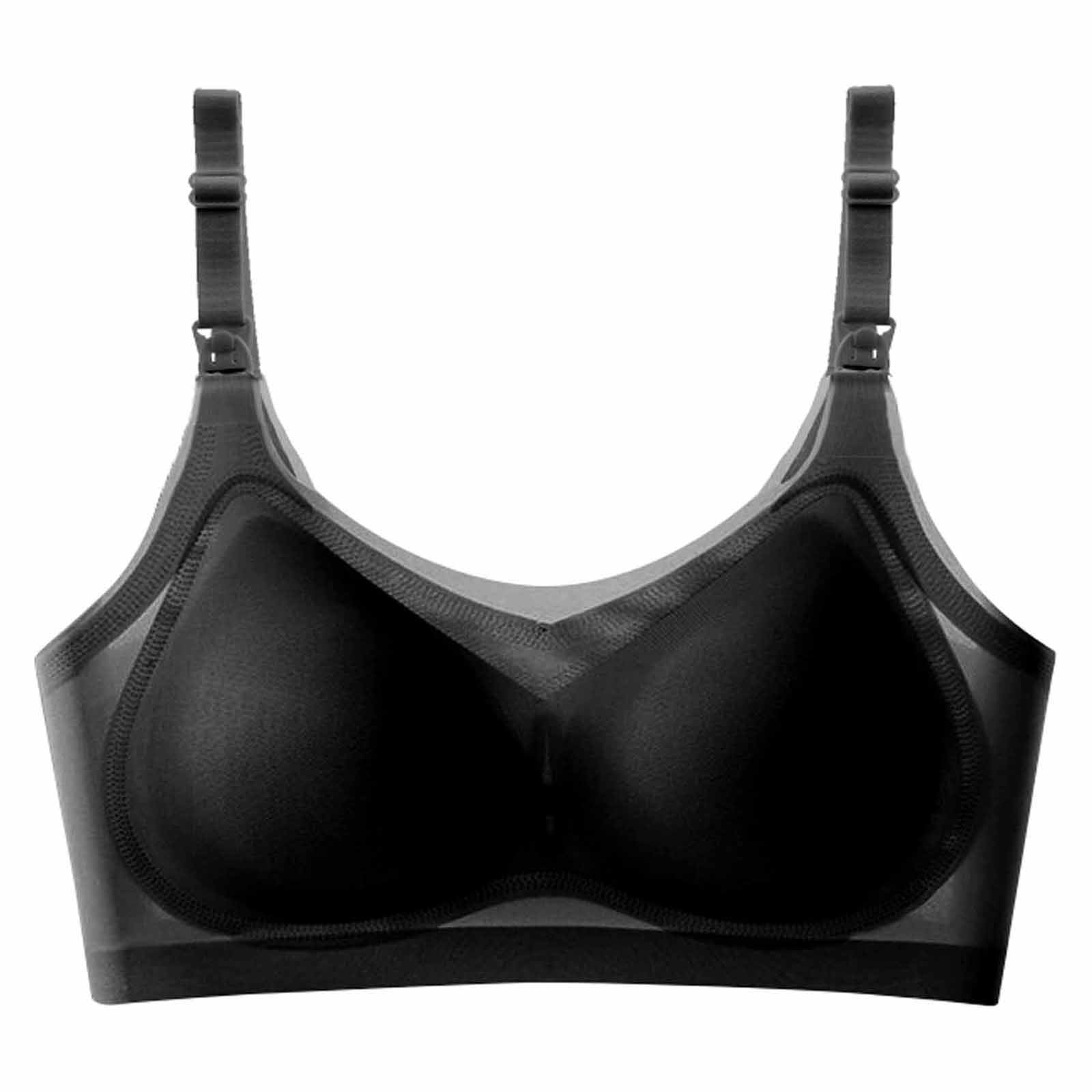 Penkiiy Womens Adhesive Bras Women's Silicone Invisible Bra Reusable Chest  Sticker Lifting Chest Anti-Bulging Black Bras 