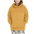 thumbnail image 1 of Penkiiy Womens Hoodies Oversized Sweatshirts Pullover Fleece Sweaters Long Sleeve With Pockets Winter Fall Outfits Y2k Clothes 2XL Yellow, 1 of 7