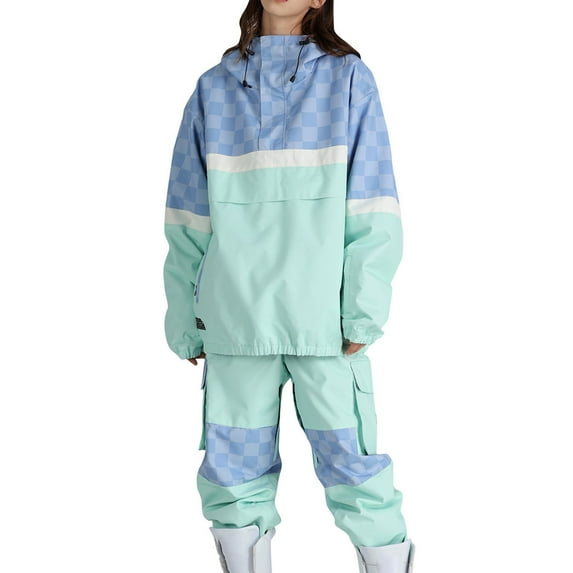 Penkiiy Womens Ski Jackets and Pants Set Colorful Printed Waterproof Ski Snowboard Suit 2024 Winter 2 Pieces Insulated Snowsuit S Multicolor
