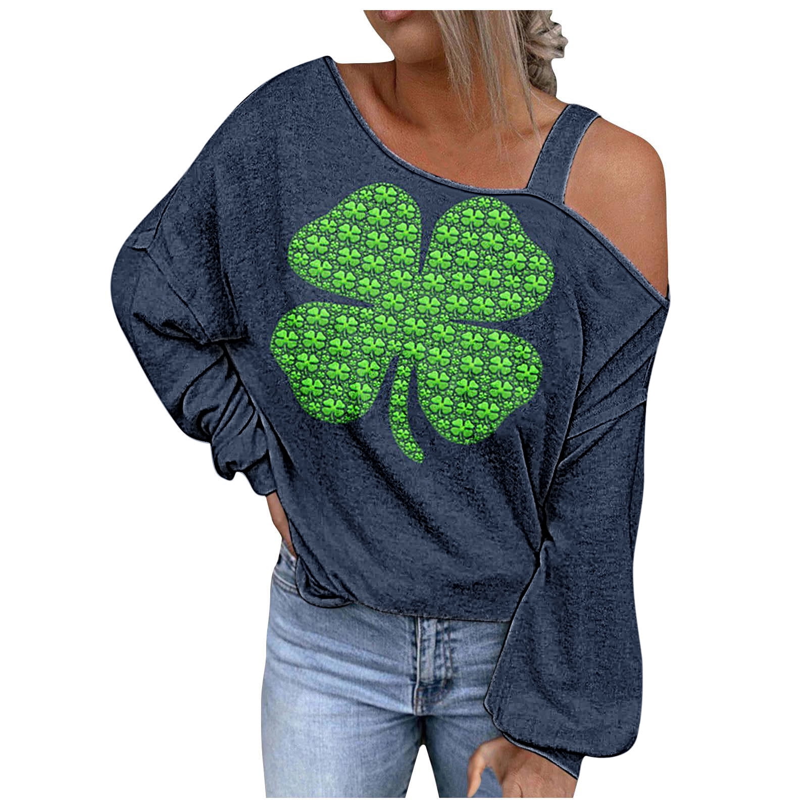 Off the shoulder st patty's day shirts hotsell