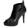 thumbnail image 1 of Penkiiy Womens Summer Booties Fine High Heels Ankle Boots Open Toe Back Zipper Cut Out Sexy Shoes 38 Black, 1 of 6