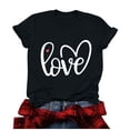 thumbnail image 1 of Penkiiy Womens Valentines Day Shirts Print Graphic Tees Cute Love Heart Shirts Casual Short Sleeve M Black, 1 of 4