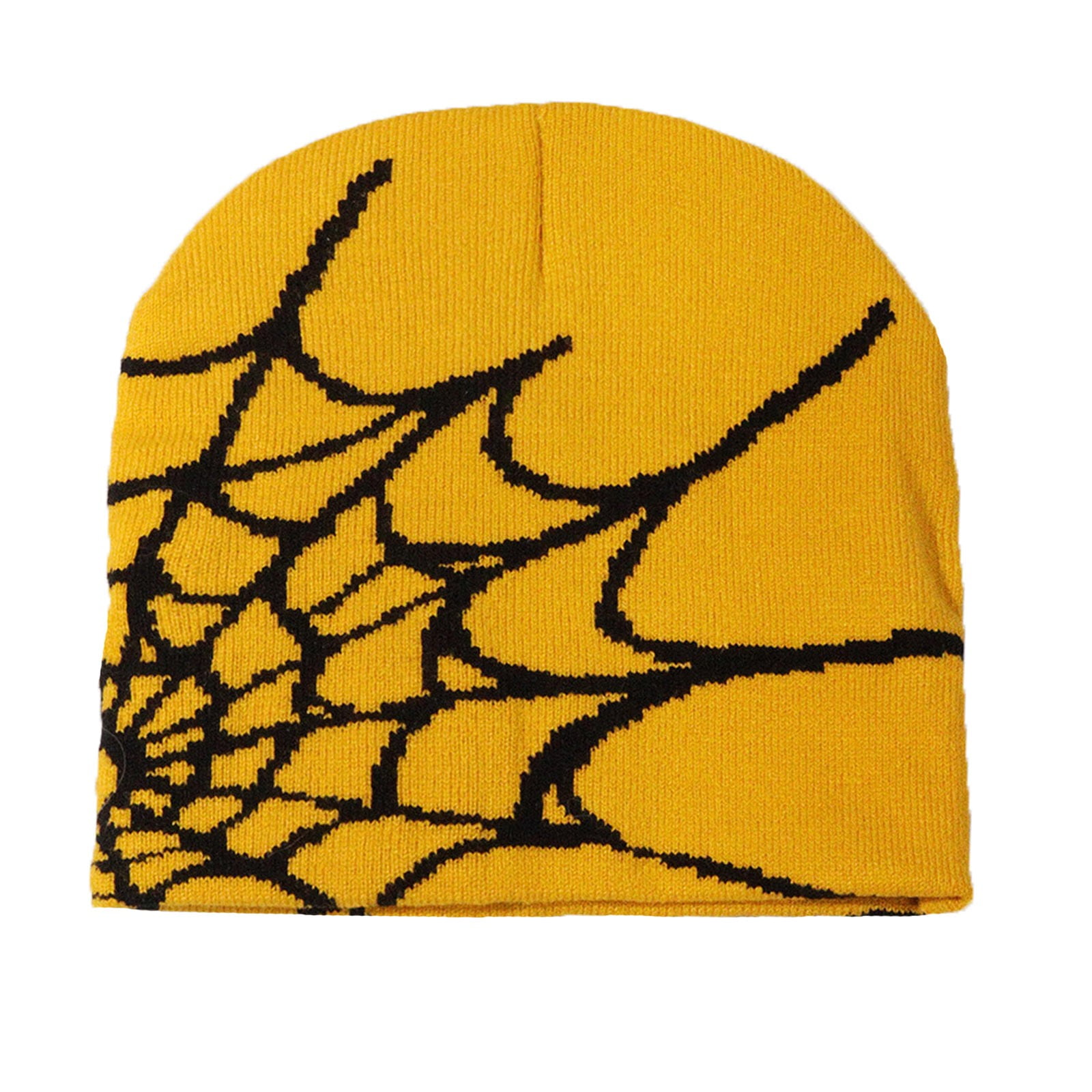 Penkiiy Y2K Gothic Spider Pattern Knit Hat Women Slouchy