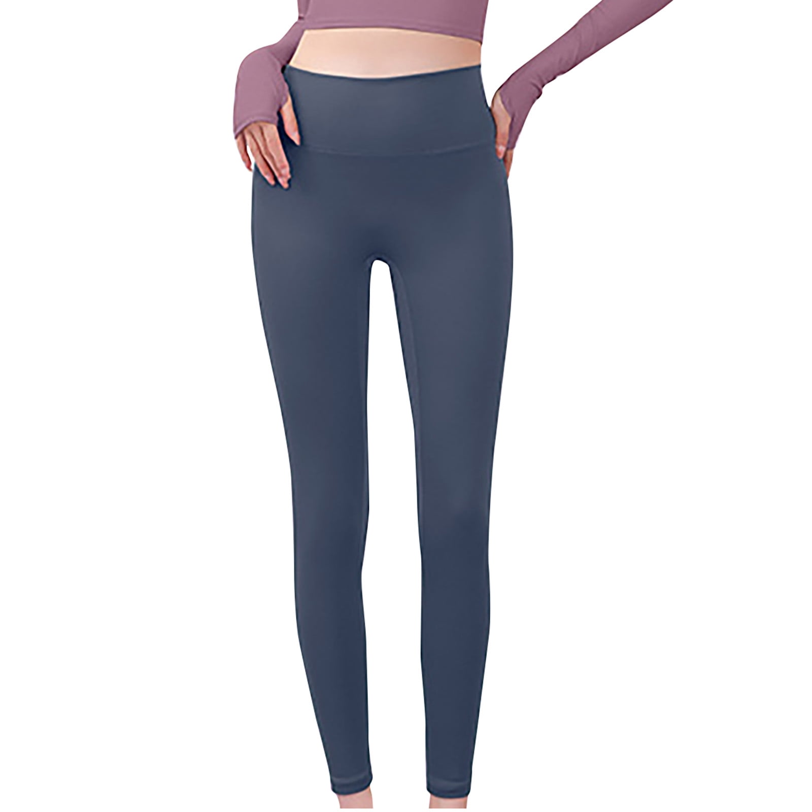 Penkiiy Yoga Pants Women's High Waist Solid Color Hip Lifting Exercise ...