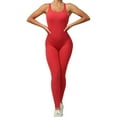 thumbnail image 1 of Penkiiy Yoga Pants Women's One-piece Sport Yoga Jumpsuit Running Fitness Workout Tight Pants Red Yoga Leggings for Women, 1 of 5