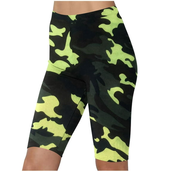 Penkiiy Yoga Shorts for Womens Fashion Womens Yoga Leggings Fitness Running Gym Ladies Printed Sports Active Pants Shorts Mint Green Yoga Leggings for Women