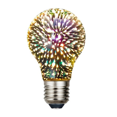 Penmahua A60 3D Fireworks Led Bulb E27 Base With Warm White Light For Chandelier And Party Decor Alloy Material Christmas Led Bulb A