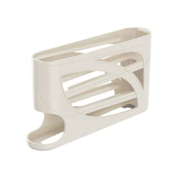 Penmahua Automatic Rolling Egg Storage Box For Refrigerator Side Door 30 Eggs White Plastic 12.6X7.09X2.76 Inch