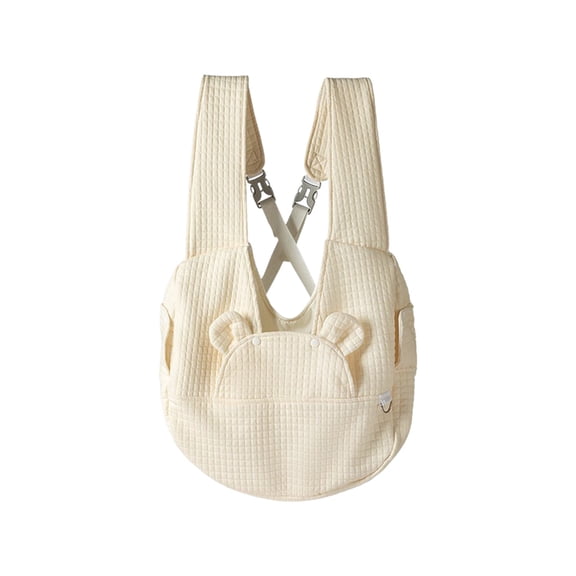 Penmahua Beige Pet Travel Backpack For Dogs And Cats Chest Front Carrying Design With Transparent Window Portable Bag Cloth Material Beige