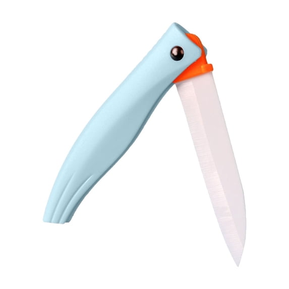 Penmahua Blue Foldable Ceramic Fruit Knife With Handle For Easy Storage Safe Cutting Peeling Slicing Vegetables Kitchen Tool